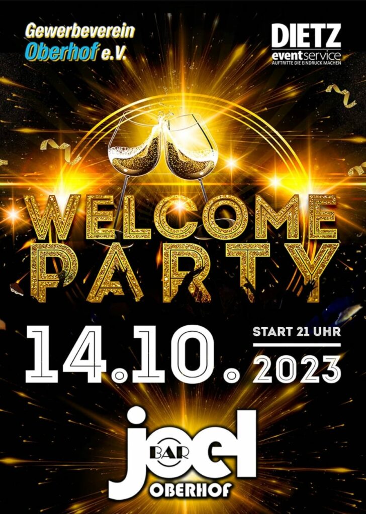Welcome Party am 14.10.2023
